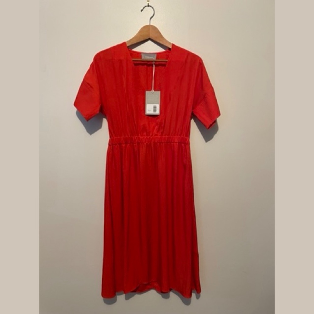 Everlane Japanese GoWeave Midi Dress - Poppy Red - Size 4 - NWT